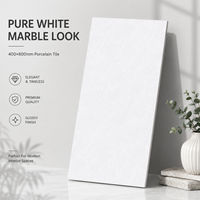 Carrelage mural et de sol en porcelaine brillant effet marbre blanc 400*800mm pour salle de bain, hôtel, appartement - Vente en gros