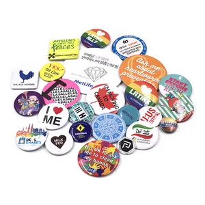 Hot Selling Badge Pin Buttons Plastic Button Pins Metal Custom Blank Pin Buttons