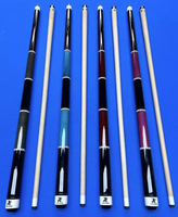 Xmlivet Queues de billard de haute qualité, design décoratif coloré, 12 mm, 2 pièces, joint radial 1/2, 142 cm, en bois d'érable, vente en gros