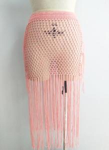 NEW STOCK 3Colors Fringes Details Sexi Lady Cotton Beach Crochet Skirt <strong>Swimwear</strong> Dress <strong>Cover</strong> <strong>Ups</strong> - Product Image 2