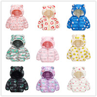 Nouveau Vêtement Bébé Décontracté Léger Imprimé Dessin Animé, Vestes Chaudes pour Enfants, Manteau d'Hiver Garçons Filles