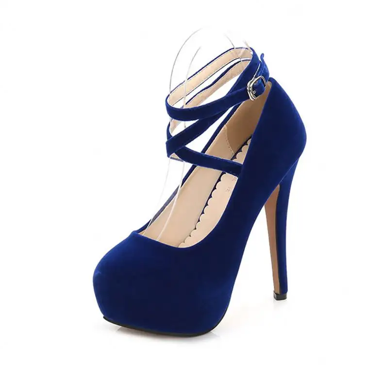 max collection shoes royal blue high heels