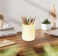 Porte-stylo multifonctionnel en silicone avec lumière d'ambiance pour le rangement de petits objets, veilleuse et lumière d'ambiance pour la décoration intérieure