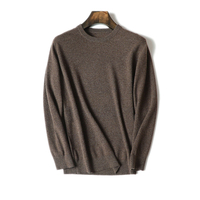 Pull tricoté en cachemire pur pour hommes, chandail à col ras du cou, style vintage, collection automne et hiver 100