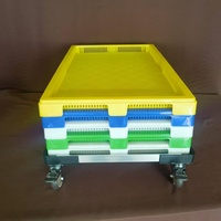 Plateau de séchage en plastique empilable robuste, plateau de drainage alimentaire pour la transformation industrielle des fruits et légumes