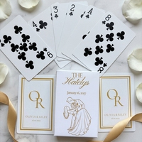Cartes à jouer de mariage personnalisées de luxe, imprimées sur mesure, noms et date personnalisés, écologiques, marque Yvvei, jeu de poker, emballage personnalisé en papier