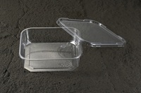 Boîtes à gâteaux carrées jetables en PET transparent, gobelets à yaourt avec couvercles, contenants pour tiramisu et pouding, emballages alimentaires pour salades