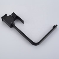 Robinet d'évier de cuisine carré noir mat en acier inoxydable SUS304, mitigeur chaud/froid rotatif à 360 degrés à levier unique