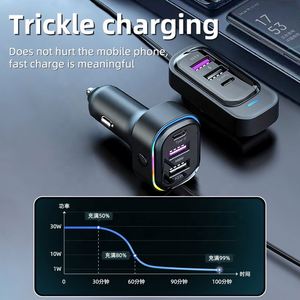 Chargeur de voiture 6 ports 66W USB Chargeur de voiture Port Charge rapide Chargeur de voiture Adaptateur Flush Fit Compatible avec Samsung <span class=keywords><strong>Xiaomi</strong></span> - Product Image 6