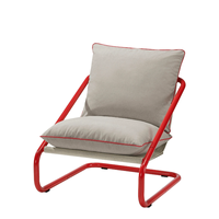 Fauteuil de canapé paresseux moderne dossier inclinable fauteuil en métal simple pour salon chambre balcon salle à manger application-appartement