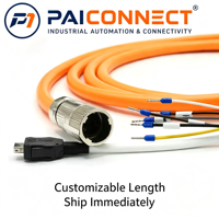 Kabel Encoder Servo Seri PAICONNECT 6FX5002/6FX8002-8QN08 Berbahan Tembaga dengan Isolasi PVC dan Jaket PUR, Berperingkat IP65 untuk Siemens S210