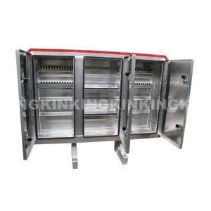 Aluminum Headache Rack Truck Sleeper Cab Guard Racks Vaulted Enclosure With 3-Door Compartments