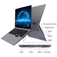Nuovo Laptop da Gaming all'Ingrosso 16.1 Pollici 16:10 RTX3050 Intel I7-9750H 6 Core 2.6GHz GDDR6 ad Alte Prestazioni con Raffreddamento Ottimizzato, 16GB Win 11 SSD