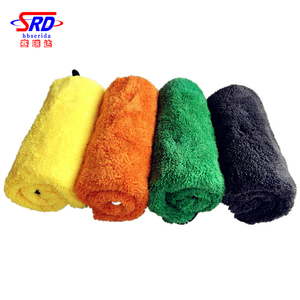 800 gsm 40x40 cm serviette à séchage rapide pour voitures grande serviette de nettoyage en microfibre double face serviette de lavage de voiture en microfibre - Product Image 4