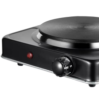 Réchaud électrique portable à température réglable pour camping en plein air, barbecue, cuisinière électrique à double brûleur 5 vitesses
