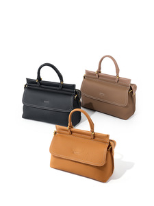 Sac à main en cuir pleine fleur pour femme, grande capacité, <span class=keywords><strong>avec</strong></span> rabat, sac de médecin, fermeture éclair, poignée supérieure, sac à bandoulière, sac messager - Product Image 6