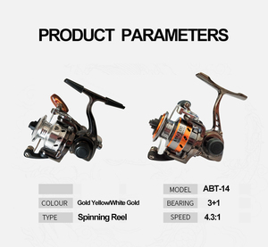 Portable All-metal Spinning Reels Right Hand Use 4.3:1 Gear Ratio Small <strong>Pen</strong> Design Palm-sized <strong>Rod</strong> for Winter Sea Ice Raft - Product Image 3