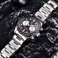 PAGANI DESIGN 2025 Nouvelles Montres Rétro pour Hommes Montres-Bracelets de Luxe à Quartz Chronographe Verre Saphir AR pour Homme Lunette en Céramique