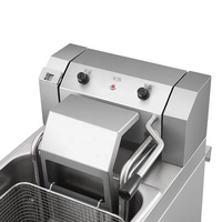 Friteuse professionnelle 8L en acier inoxydable SUS201, cuiseur à huile, friteuse à induction profonde, puissance 3KW