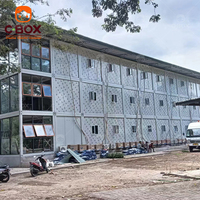 Proyecto de hotel de Casa contenedor prefabricada de 3 pisos de Indonesia diseñado y construido por Cbox