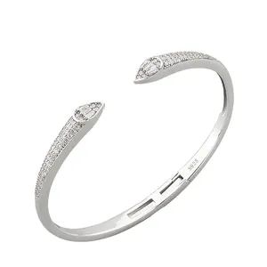 Daily Wear Opening Bracelet for Women S925 Sterling Silver Designer Brand Bangle Zircon Men Bracelet 18K Gold Fashion Jewelry