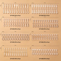 Lot de 120 faux ongles autocollants les plus vendus – Nuancier de couleurs unies, design ovale à fond plat, application entièrement adhésive, style japonais