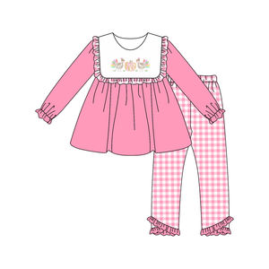 Pré-vente Thanksgiving jour dinde citrouille imprimer petites filles 2 pièces tenues bébé barboteuse nouveaux modèles <span class=keywords><strong>soeur</strong></span> vêtements pour enfants - Product Image 3