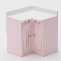 Miniature de cuisine pour maison de poupée : Armoire de jeu, aliments miniatures et modèle de jeu, table de cuisson, évier et armoire combinés