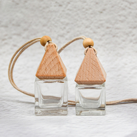 Flacon de parfum pour voiture 8ml avec bouchon en bois, logo personnalisé, diffuseur de parfum pour voiture avec bouchon en bois, flacon de parfum de luxe avec bouchon en bois.