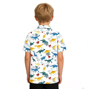 Polos personnalisés à imprimé dinosaure, vêtements de sport pour enfants, vêtements de <span class=keywords><strong>tennis</strong></span>, vêtements de sport de plein air, chemises de golf pour garçons - Product Image 2