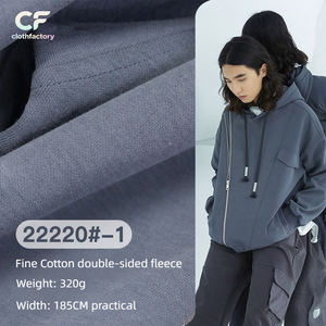 Thời trang 85.9% combed bông 14.1% <span class=keywords><strong>Polyester</strong></span> Hoodies vải dệt kim hai mặt vật liệu mềm mại và thoáng khí cho áo nỉ - Product Image 1