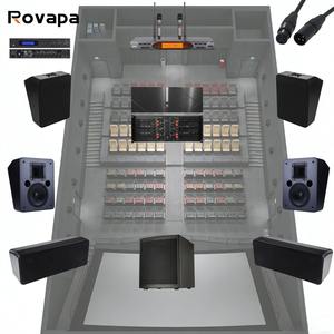 Système de sonorisation complet pour cinéma : Enceinte, Subwoofer passif, Microphone sans fil, Amplificateur, Mixeur audio - Product Image 1