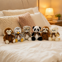 Peluche singe en coton PP, jouet doux et câlin, cadeau d'anniversaire Kawaii, vente en gros OEM personnalisée