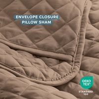 Ensemble de couvre-lit léger pour la décoration de lit - Alternative au couette, couvre-lit matelassé toutes saisons, taille Twin/Twin XL, marron
