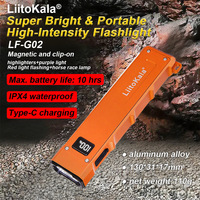 Lampe de poche LED 500LM, faisceau réglable, clip magnétique, rechargeable par Type-C, torche d'urgence, étanche IPX4
