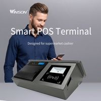 Sistema POS Todo en Uno de 11.6 Pulgadas con Impresora, Escáner de Código de Barras NFC