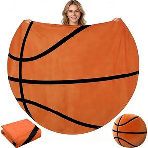 Couverture en flanelle de basketball en gros, couverture polaire, couverture de sieste, lavable en machine, résistante à la décoloration, pour voyage, camping, impression personnalisée - Product Image 3