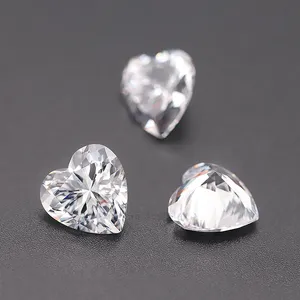 Wuzhou YT jewelry Heart Shape White Moissanite 1 Carat VVS D Color Loose Moissanite Gemstone with GRA Certificate