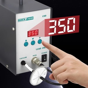 Pistola desoldadora rápida 201B, punta cónica de acero inoxidable de alta frecuencia digital para eliminación de uniones de soldadura de placas de circuitos - Product Image 3