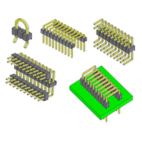 Conector DuPont Header en Forma de U con Paso de 1.27/2.0/2.54/3.96mm, Conector Macho de Una/Doble Fila para PCB, Chapado en Oro, para Automoción