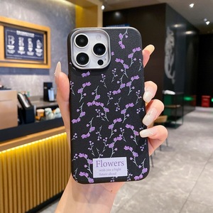 Funda Protectora de Alta Calidad con Diseño de Flores Pequeñas para iPhone 17 Air 13 14 15 16 <span class=keywords><strong>Pro</strong></span> Max, Textura de Cuero TPU - Product Image 4