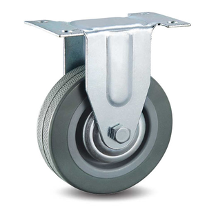 Giratória Industrial/Universal Parafuso Rosca Rodízios de Borracha Cinza PVC Roda Para Carrinho de mão, Carro de Jantar - Product Image 3