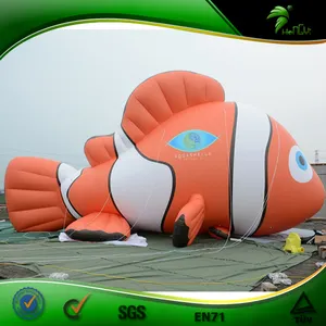 Hongyi Inflatable Animal Toy Inflatable 3D Cartoon XXXL Fish Character Inflatable Parade Christmas Balloon