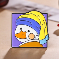 Broches de Esmalte con Diseño de Patos de Pintura al Óleo, Divertidos y Personalizados, Estilo el Grito de Picasso, Broche de Patitos, Insignia de Solapa, Joyería de Dibujos Animados, Regalo para Niños y Amigos