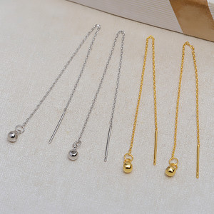Pendientes de Plata S925 para Mujer, Hechos a Mano, Accesorios DIY, Pendientes en Forma de U con Perlas de 8-14 mm, Categoría de Producto: Pendientes de Perlas-1086 - Product Image 3