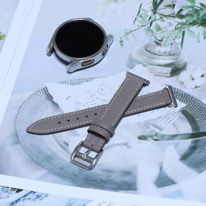 สายหนังแท้สำหรับ <span class=keywords><strong>Garmin</strong></span> <span class=keywords><strong>Forerunner</strong></span> <span class=keywords><strong>645</strong></span>, สายนาฬิกาหนังลูกวัวแท้สำหรับเปลี่ยนสายนาฬิกา20mm - Product Image 1