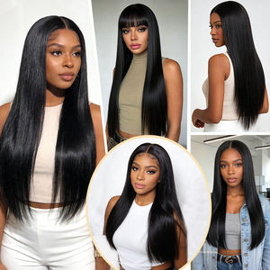 Cabello Humano Virgen de Primera Calidad con Frente de Encaje Transparente 13x4, Color Negro Natural, 8-22 Pulgadas - Product Image 6