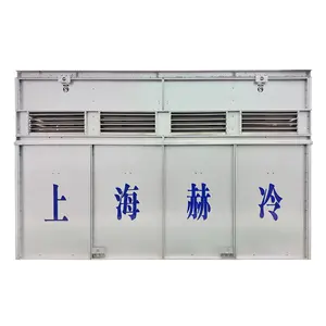 Condensador evaporativo de fluxo combinado de baixa temperatura para refrigeração de Freon e amônia