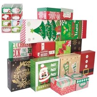 Calendrier de l'Avent 2026 en carton mat recyclable, boîte cadeau vide, boîte surprise, flexographie, estampage à froid