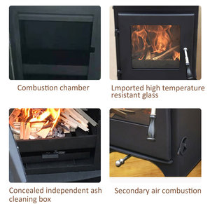 2025 nóng bán hiện đại sưởi ấm trong nhà freestanding gỗ đốt bếp - Product Image 2